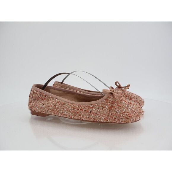 Sam Edelman Zooey Ballet Flats Womens Size 7.5 Tweed Bow Slip on Shoes Comfy - Picture 1 of 14